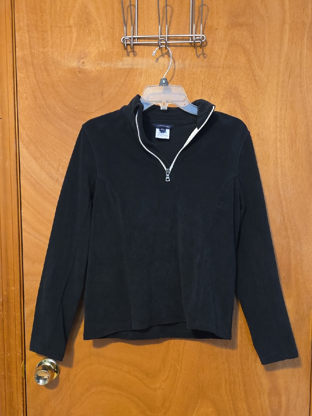 Lands' End Navy and Black Logo Tag Sweatshirt